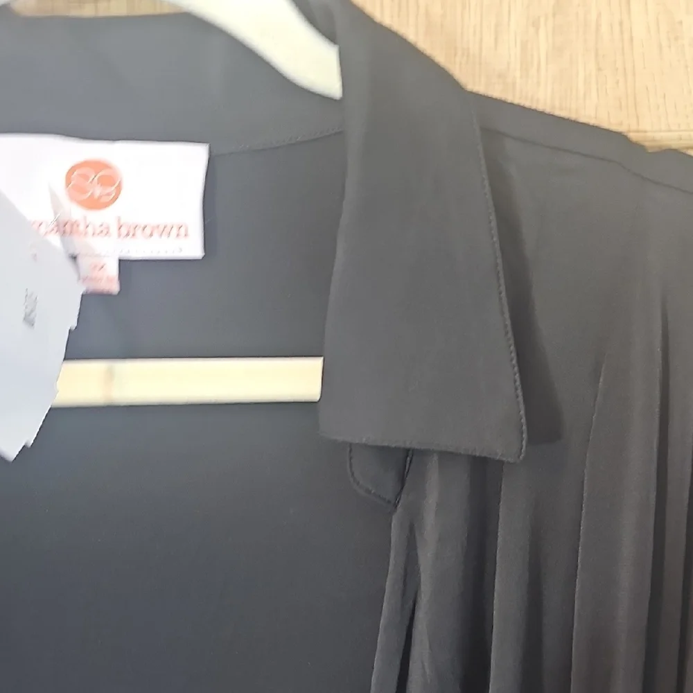 Black Draped Long Sleeve Dress - Picture 4 of 8